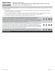 Formulario CRED-0965 Revision Del Cumplimiento De Los Reglamentos De Las Licencias - Nebraska (Spanish), Page 14