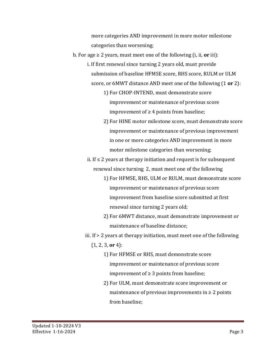 Prior Authorization Criteria - Evrysdi (Risdiplam) - Mississippi, Page 3