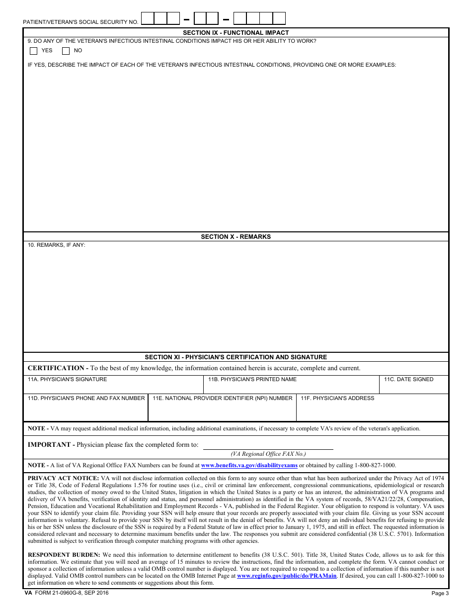 VA Form 21-0960g-8 - Fill Out, Sign Online and Download Fillable PDF ...