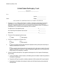 Form B2030 Disclosure of Compensation of Attorney for Debtor