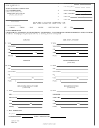 Form LWC-WC-1008 &quot;Disputed Claim for Compensation&quot; - Louisiana