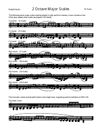 &quot;M. Russo - 2 Octave Major French Horn Scales Sheet&quot;
