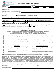 Document preview: Demolition Permit Application - Lee County, Florida