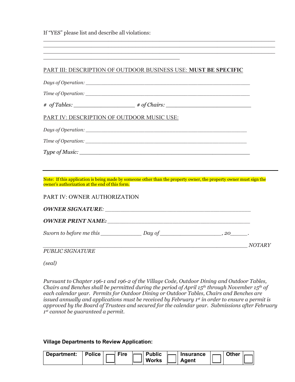 Outdoor Dining, Music, Tables / Chairs Application - Village of Westhampton Beach, New York, Page 2