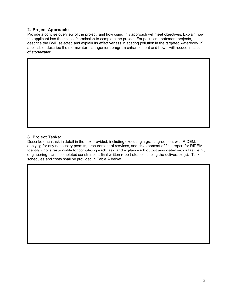 Bay and Watershed Restoration Fund Grant Application Package - Rhode Island, Page 2