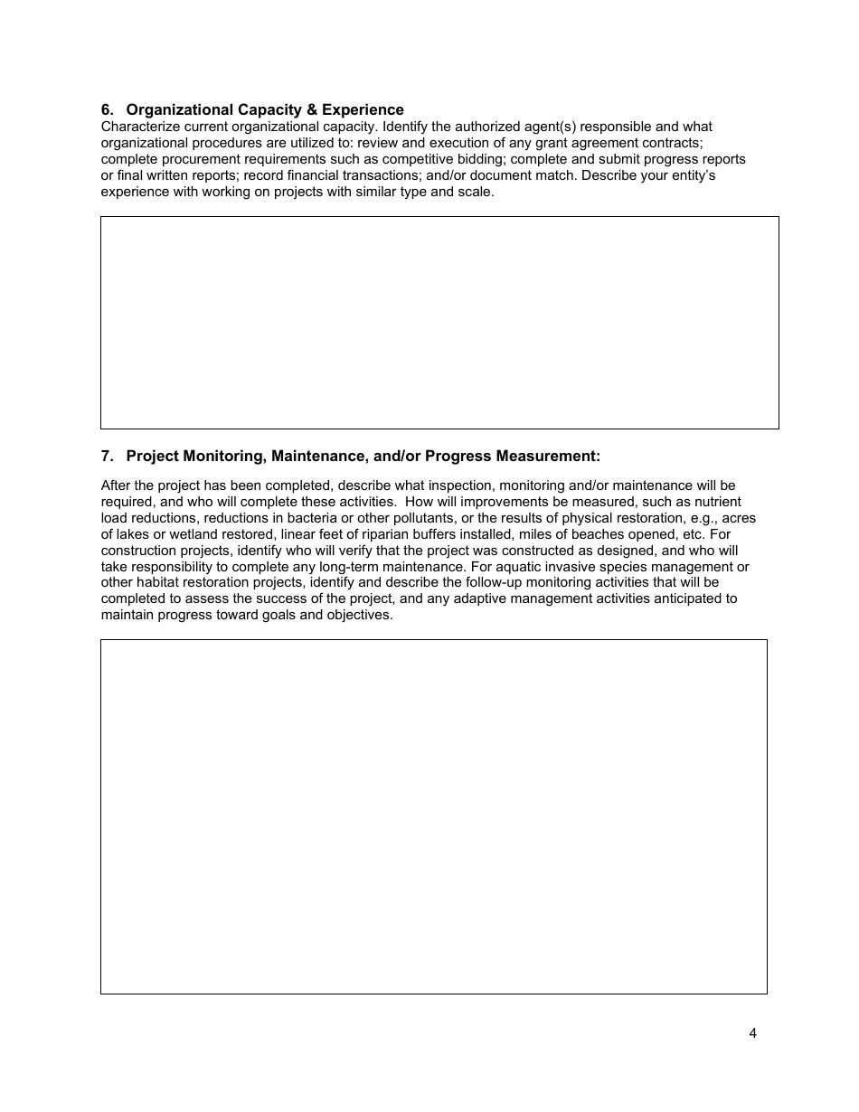 Bay and Watershed Restoration Fund Grant Application Package - Rhode Island, Page 4