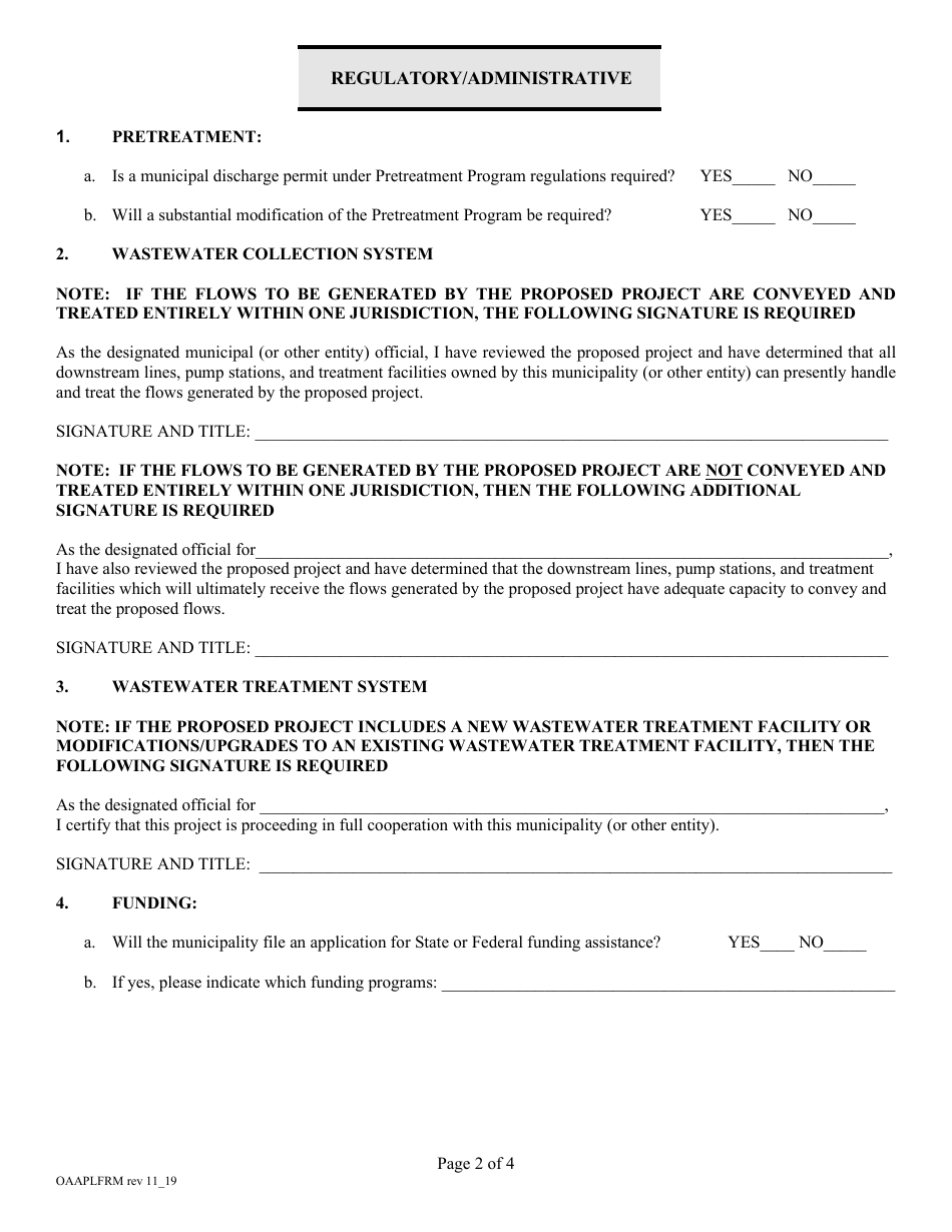 Application for Order of Approval - Wastewater Treatment Facility (Wwtf) and / or Sewer System Expansion / Modification - Rhode Island, Page 3
