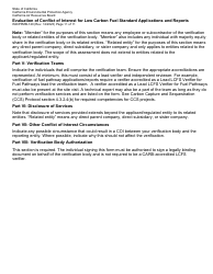 Form ISD/PPMB-120 Evaluation of Conflict of Interest for Low Carbon Fuel Standard Applications and Reports - California, Page 11