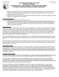 Form BOF4012 Standard Initial and Renewal Application for License to Carry a Weapon Capable of Being Concealed - California, Page 2