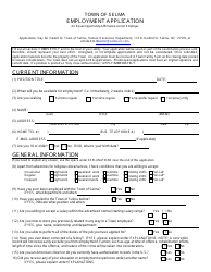 Employment Application - Town of Selma, North Carolina