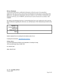 Form AQ-DSR-APP-03 Application for a Marine Aquaculture Licence and Lease - Reallocation - Nova Scotia, Canada, Page 2