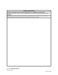 Form AQ-DSR-APP-02 Proposal for the Exclusive Right to Apply for a Marine Aquaculture Licence and Lease - Reallocation - Nova Scotia, Canada, Page 7