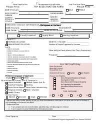Tap Registration Form - Nevada, Page 2