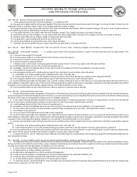 Archery Disability Permit Application and Physician Certification - Nevada, Page 3