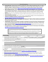 Genealogical Request Form - Missouri, Page 2
