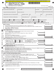 Document preview: Form IL-1040 Individual Income Tax Return - Illinois, 2023