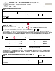 Document preview: Form SFN1177 Request for Guardianship Establishment Funds - North Dakota