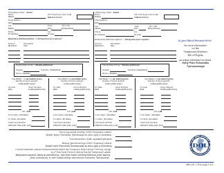 Form MW-24S Temporary Laborer Itemized Statement of Earnings, Hours and Deductions - New Jersey (English/Polish), Page 2