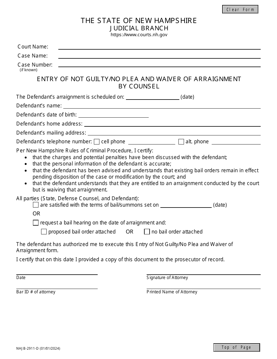 Form NHJB-2911-D - Fill Out, Sign Online and Download Fillable PDF, New ...