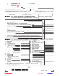 Document preview: Form PA-40 Schedule F Farm Income and Expenses - Pennsylvania