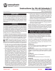 Form PA-40 Schedule C Profit or Loss From Business or Profession (Sole Proprietorship) - Pennsylvania, Page 3