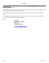 DNR Form 542-1385 Monthly Commercial Roe Buyer Report - Iowa, Page 2