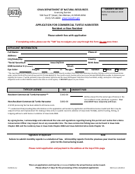 Document preview: DNR Form 542-0253 Application for Commercial Turtle Harvester - Resident or Non-resident - Iowa