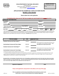 Document preview: DNR Form 542-0250 Application for Commercial Turtle or Fisher Helper - Resident or Non-resident - Iowa