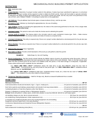 Form CE-1017 Mechanical Inspections Mechanical/HVAC Building Permit Application - City of Houston, Texas, Page 2