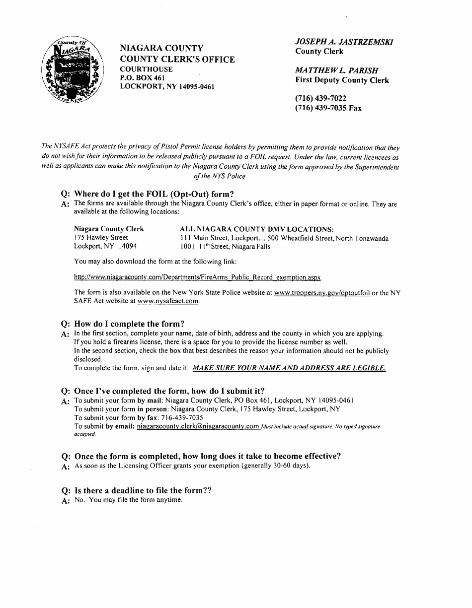 Form PPB-3 - Fill Out, Sign Online and Download Printable PDF, Niagara ...