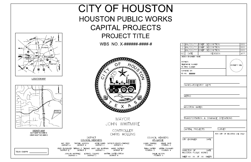 Capital Projects (Cp) Cover Sheet - City of Houston, Texas Download Pdf