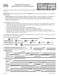 Document preview: DNR Form 542-1474 Asbestos Notification of Bridge Demolition and Renovation - Iowa