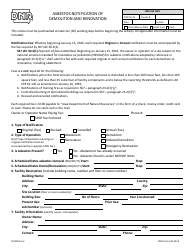Document preview: DNR Form 542-1476 Asbestos Notification of Demolition and Renovation - Iowa