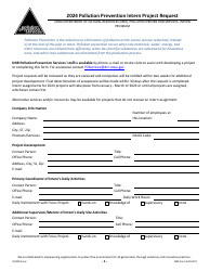 Document preview: DNR Form 542-0337 Pollution Prevention Intern Project Request - Iowa, 2024