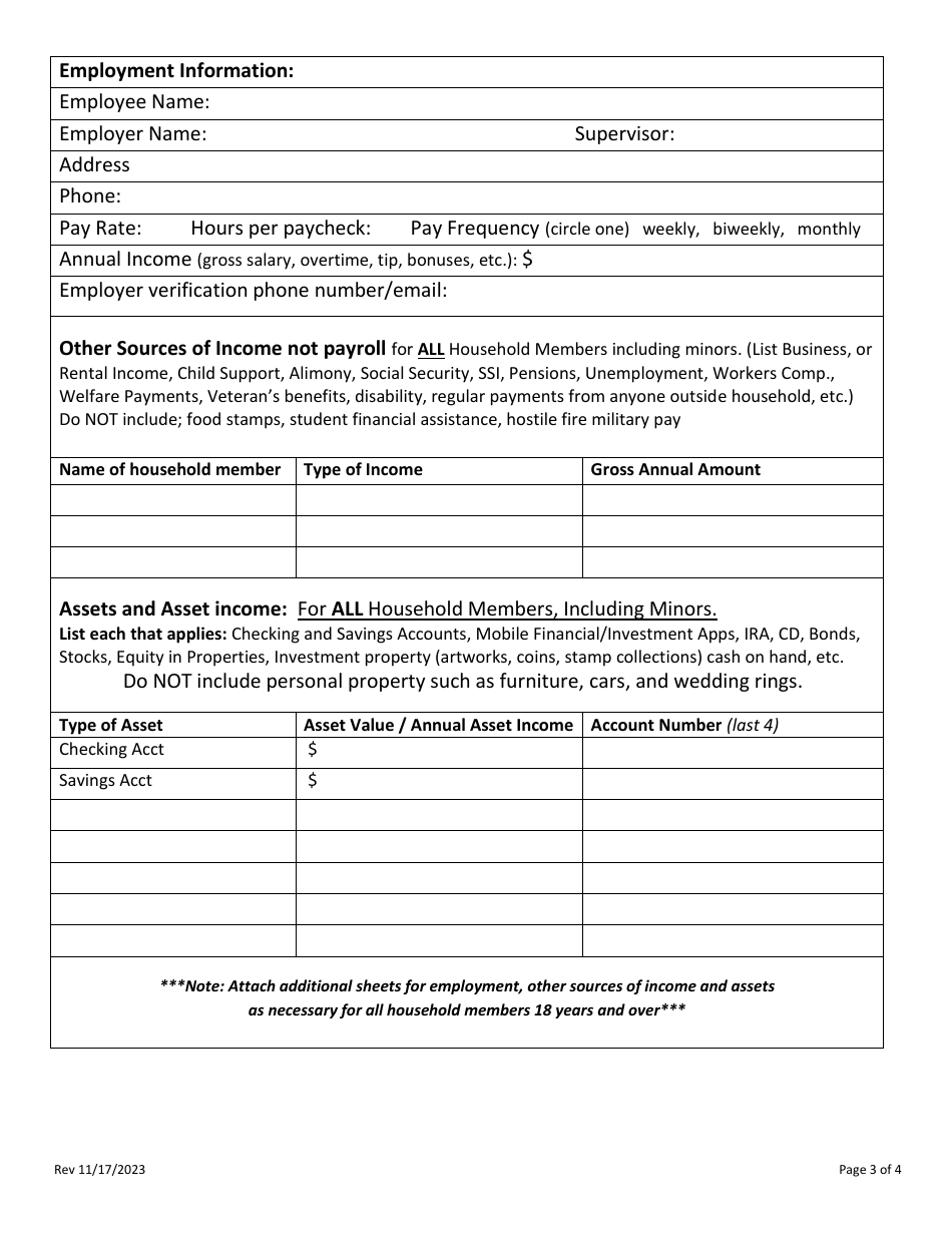 Application for Housing Assistance - Ship Housing Program - Okaloosa County, Florida, Page 3
