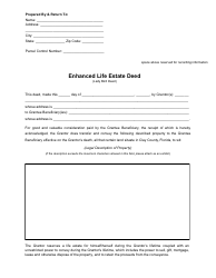 Enhanced Life Estate Deed (Lady Bird Deed) - Clay County, Florida