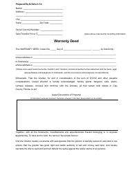 Warranty Deed - Clay County, Florida