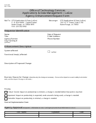 Document preview: Form 001 Lagov Agency Enhancement Request Form - Louisiana