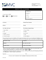 Document preview: Form IS-90 Inspector Licensing Application - New Jersey