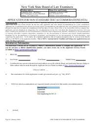 Document preview: Application for Non-standard Test Accommodations (Nta) - New York