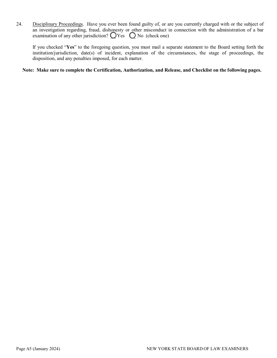 Application for Non-standard Test Accommodations (Nta) - New York, Page 5