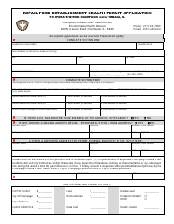 Retail Food Establishment Health Permit Application to Operate Within Champaign and/or Urbana - Champaign County, Illinois