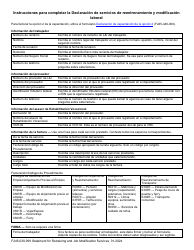 Formulario F245-030-999 Declaracion De Servicios De Reentrenamiento Y Modificacion De Empleo - Washington (Spanish), Page 2