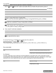 Form NHJB-3168-F Juvenile Order - Abuse/Neglect/Delinquency/Chins/Extended Foster Care/Best Interest Hearing/Annual Hearing - New Hampshire, Page 2