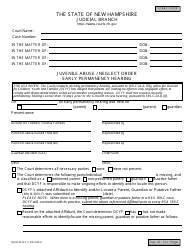 Form NHJB-3213-F Juvenile Abuse/Neglect Order - Early Permanency Hearing - New Hampshire