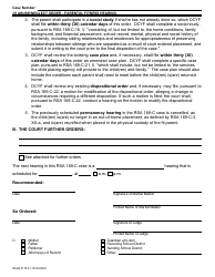 Form NHJB-3170-F Juvenile Abuse/Neglect Order - Parental Fitness Hearing Pursuant to Rsa 169-c:19-e - New Hampshire, Page 3