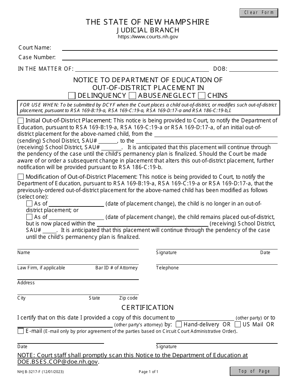 Form NHJB-3217-F - Fill Out, Sign Online and Download Fillable PDF, New ...