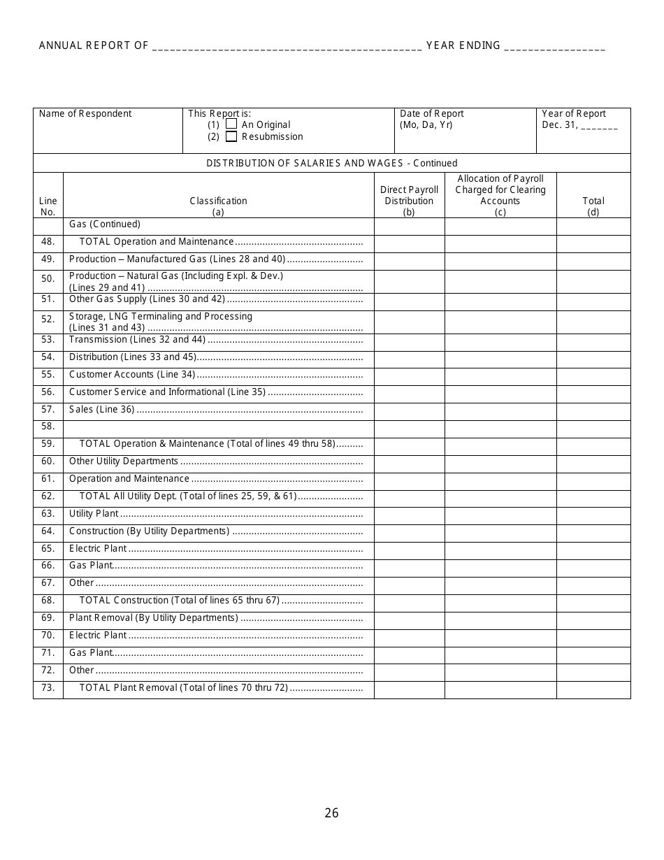 Gas Utility Kansas Supplemental Annual Report - Kansas, Page 27