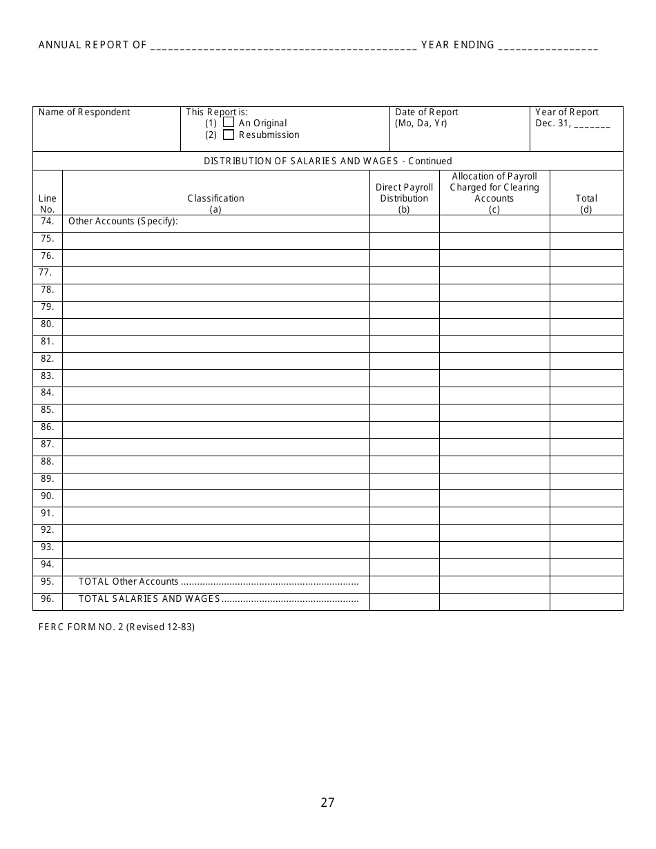 Gas Utility Kansas Supplemental Annual Report - Kansas, Page 28