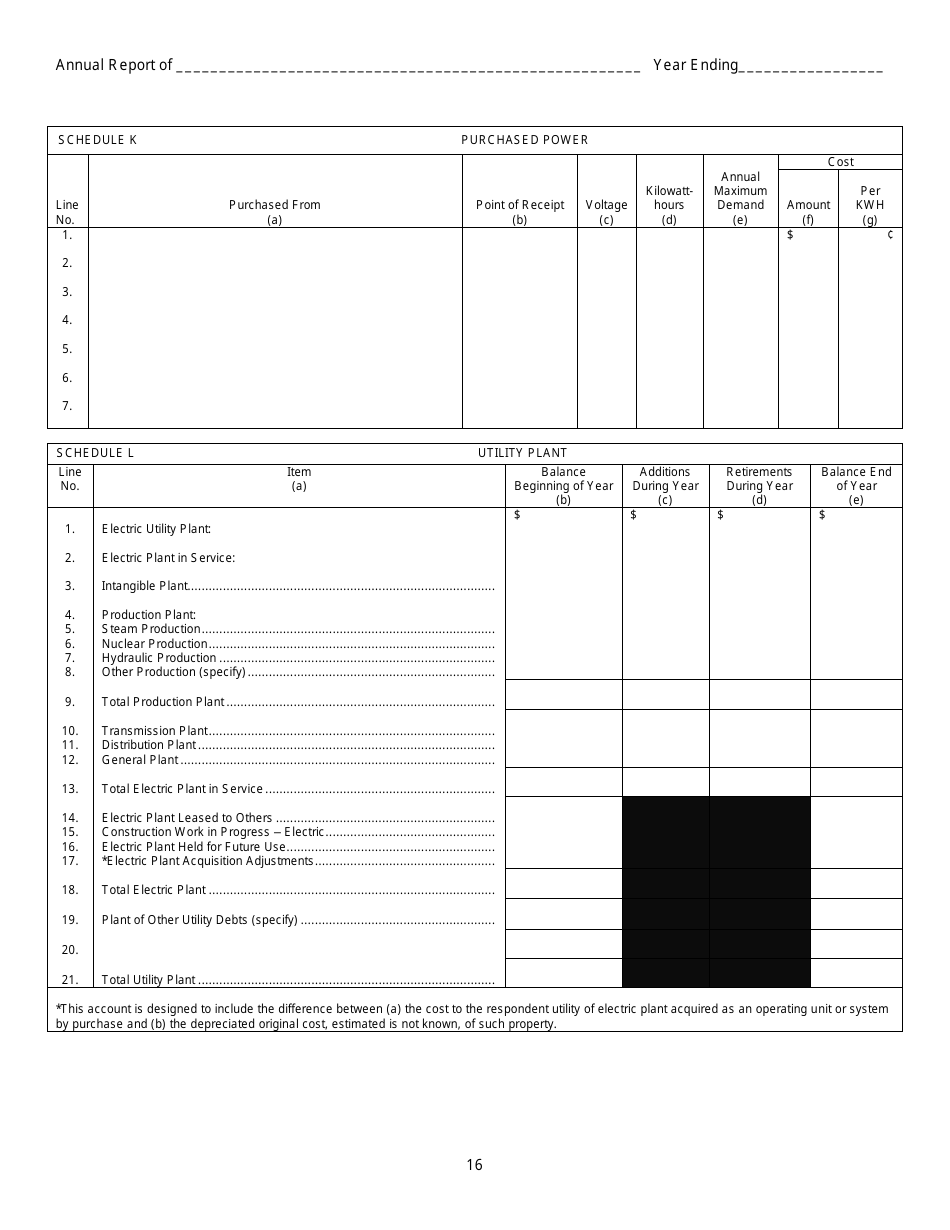 First and Second Class Cities Municipal Electric Utilities Annual Report - Kansas, Page 17